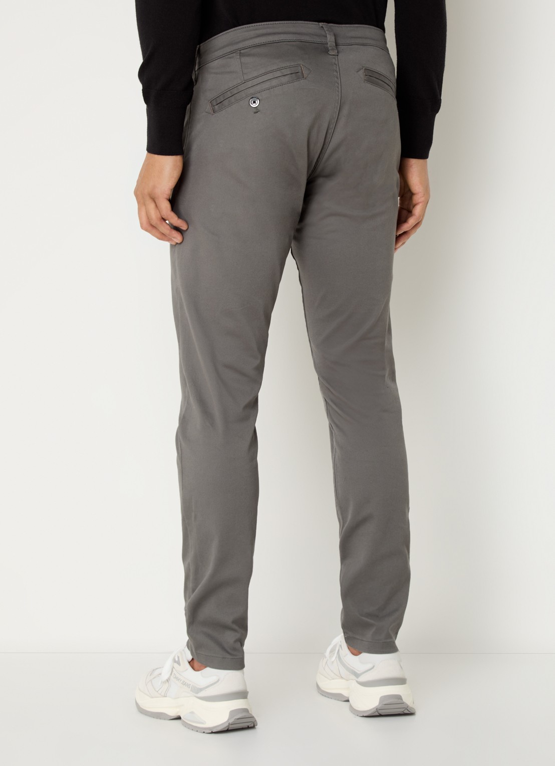 G-Star RAW Skinny fit chino met steekzakken - achterkant grijs