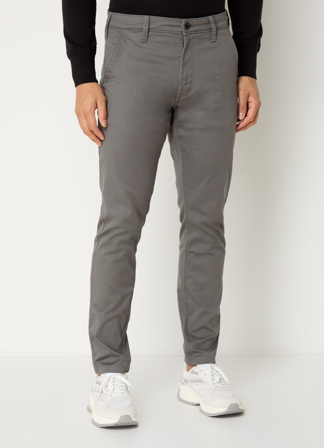 G-Star RAW Skinny fit chino met steekzakken - detail 4 grijs