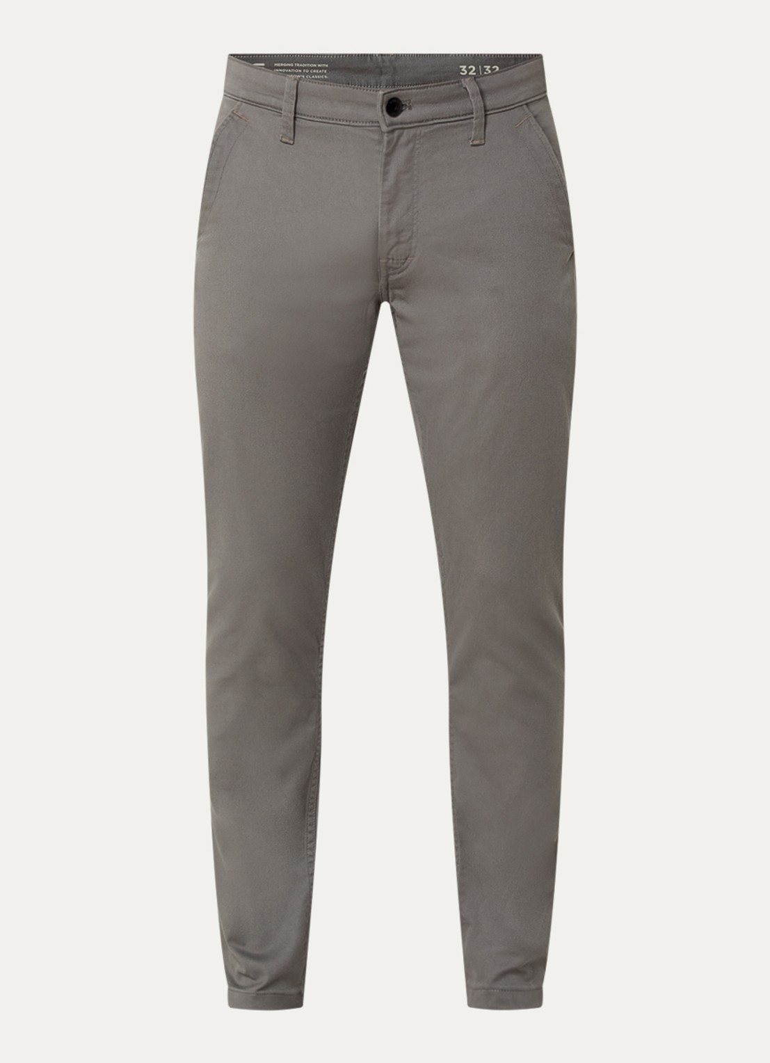 G-Star RAW Skinny fit chino met steekzakken - voorkant 2 grijs