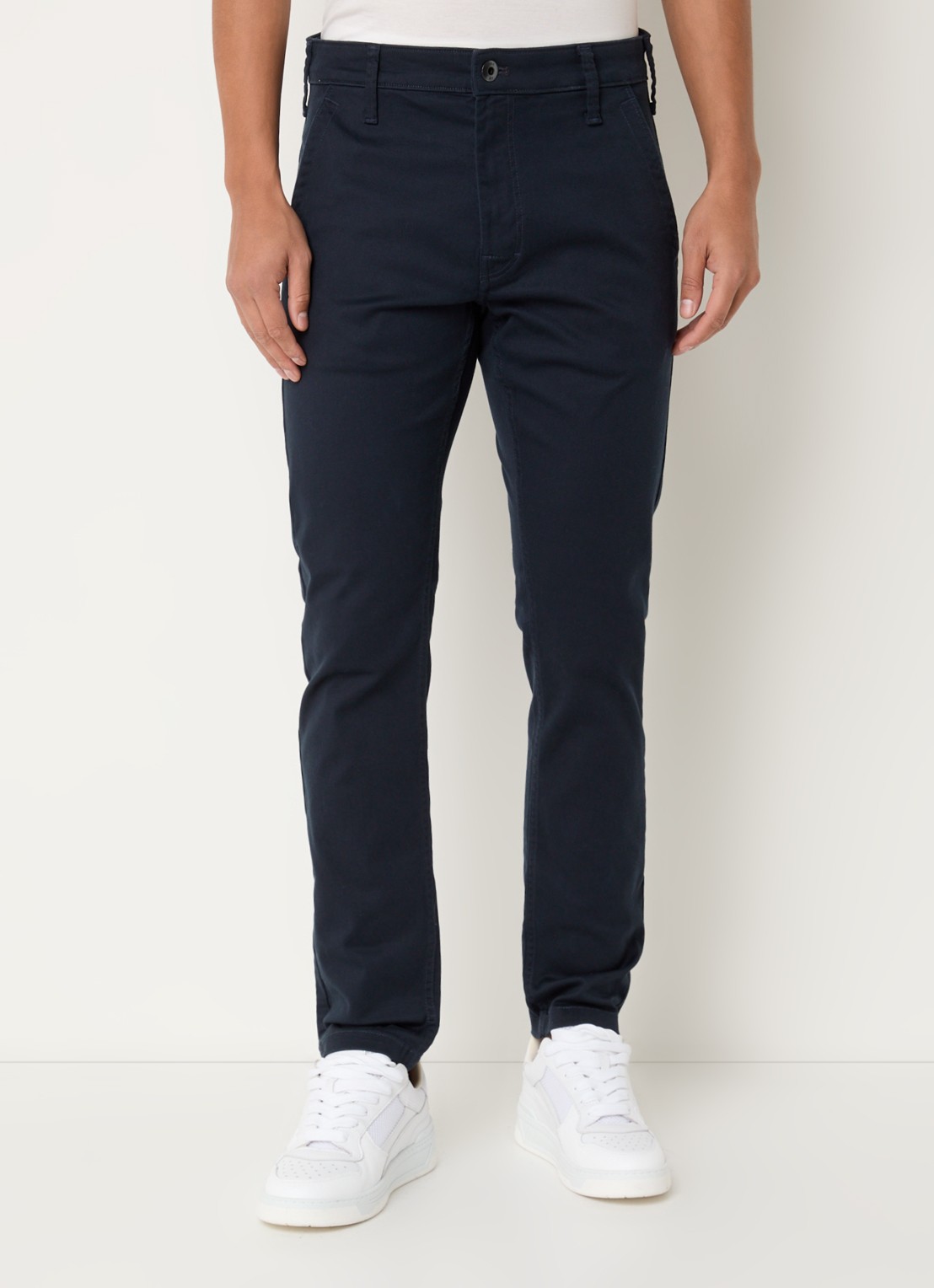 G-Star RAW Skinny fit chino met steekzakken - detail 4 donkerblauw
