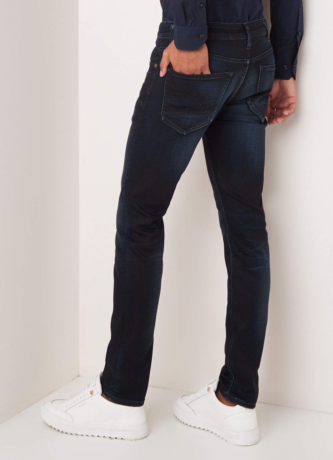 G-Star RAW Slander slim fit jeans met stretch - achterkant 5 indigo