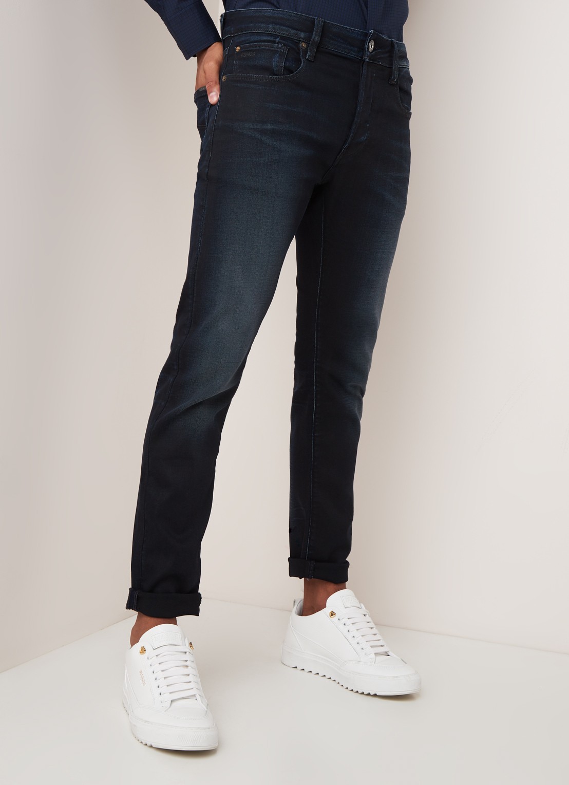 G-Star RAW Slander slim fit jeans met stretch - detail 3 indigo