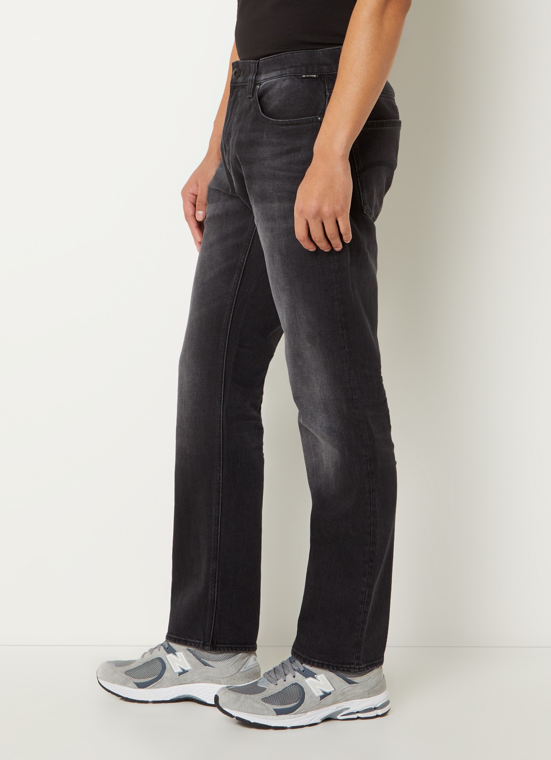 G-Star RAW Straight leg jeans met gekleurde wassing - detail 5 antraciet