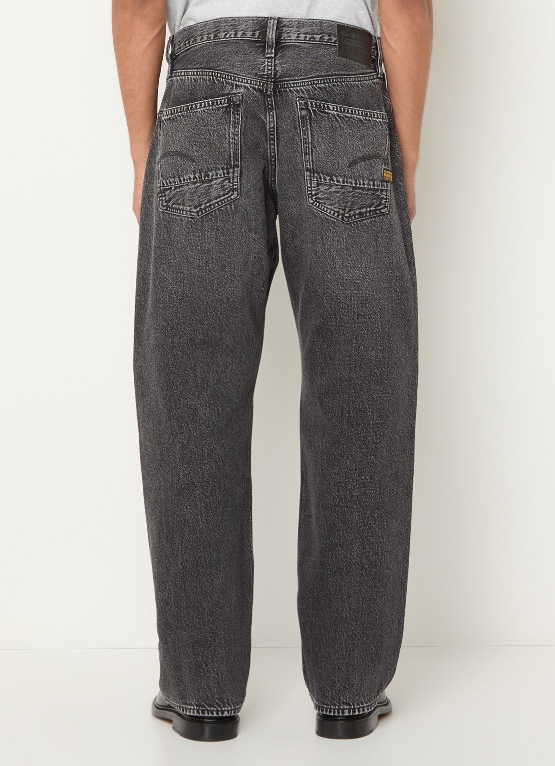 G-Star RAW Straight leg jeans met gekleurde wassing - achterkant 3 donkergrijs
