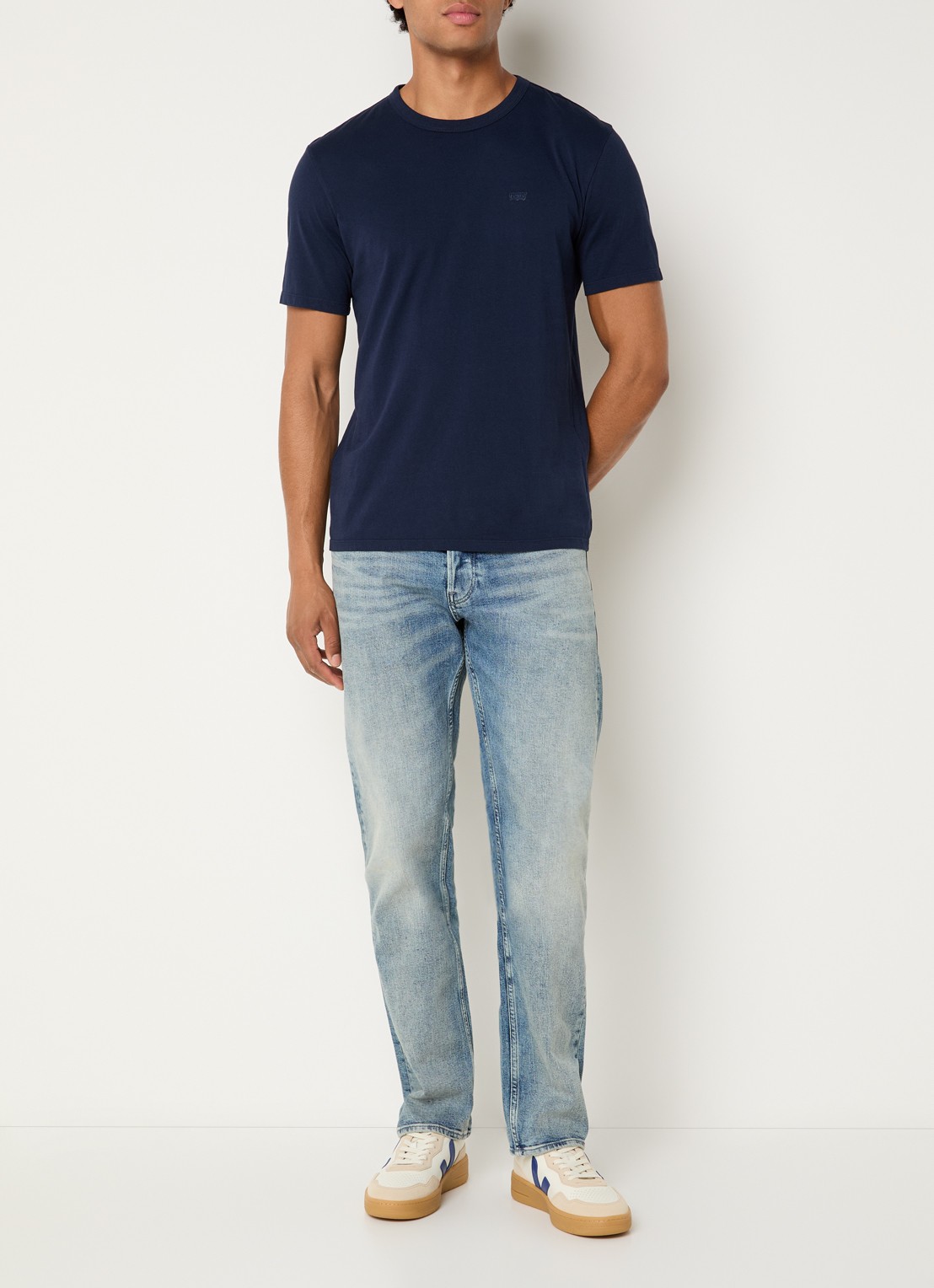 G-Star RAW Streem slim fit jeans met lichte wassing - voorkant 5 indigo