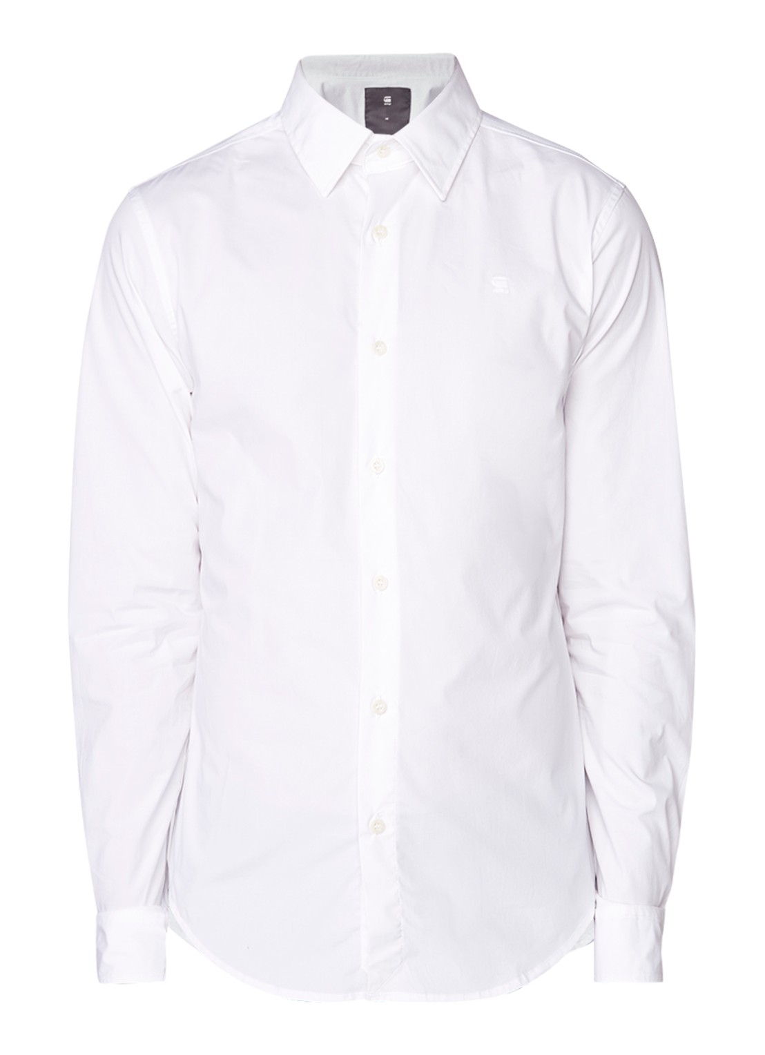 G-Star RAW Super slim fit overhemd van stretch katoen - voorkant wit