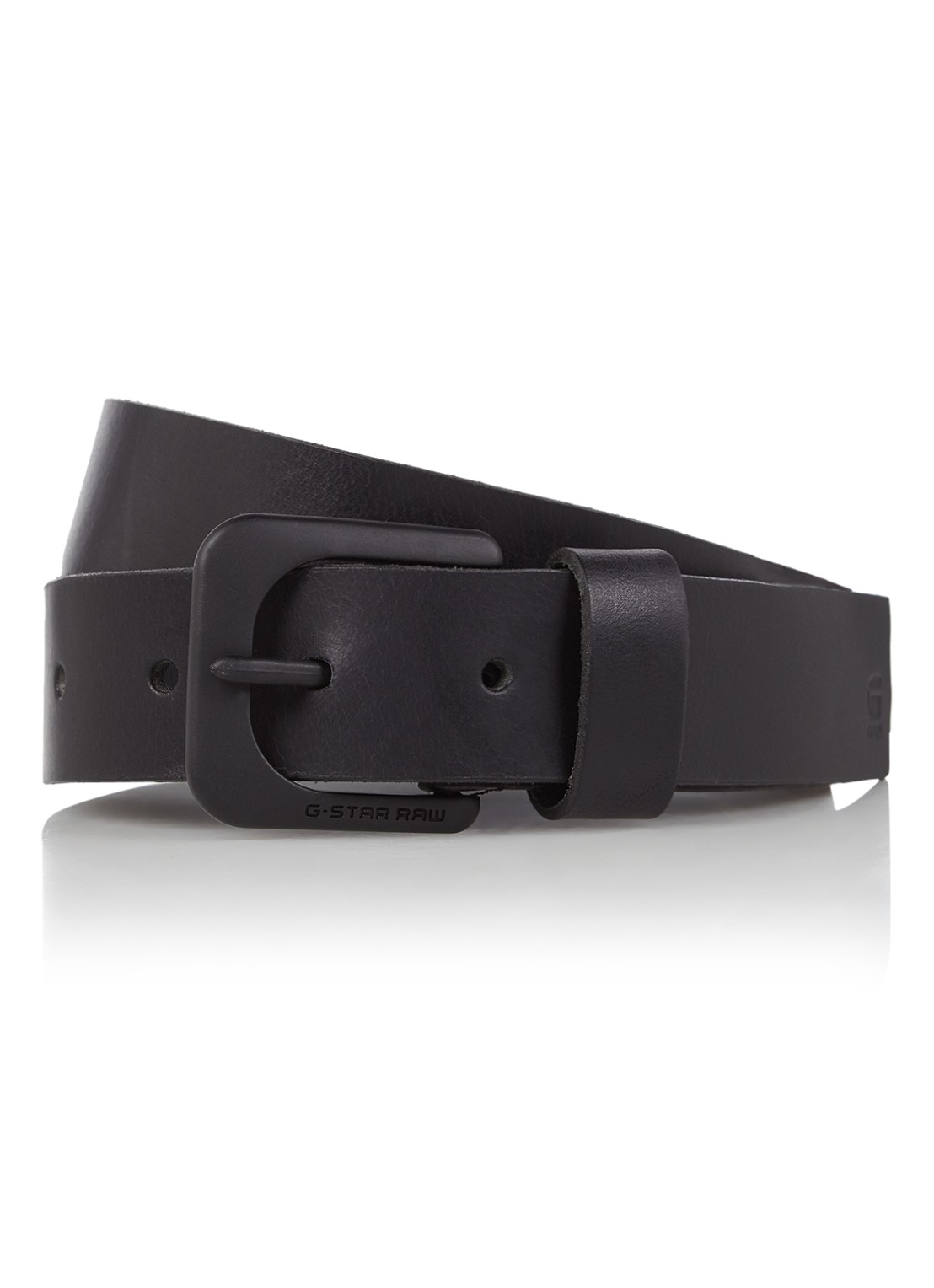G-Star RAW Zed riem van leer - voorkant zwart