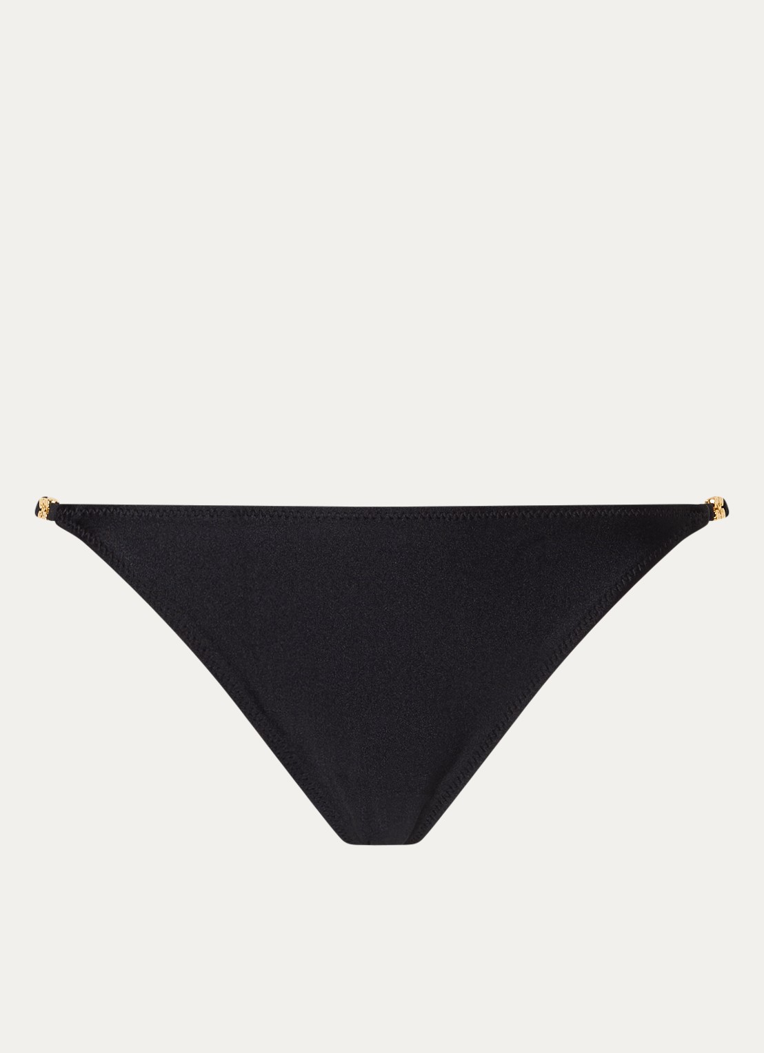 Ganni Bikinislip met glanzende finish - voorkant zwart