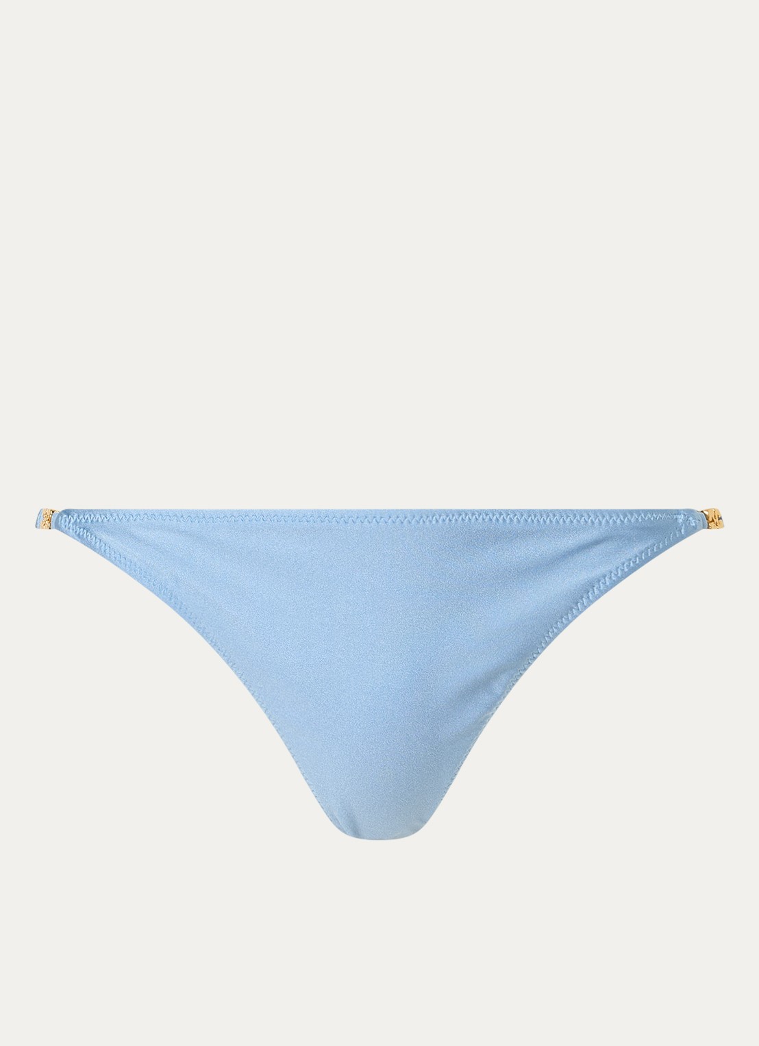 Ganni Bikinislip met glanzende finish - voorkant 4 lichtblauw