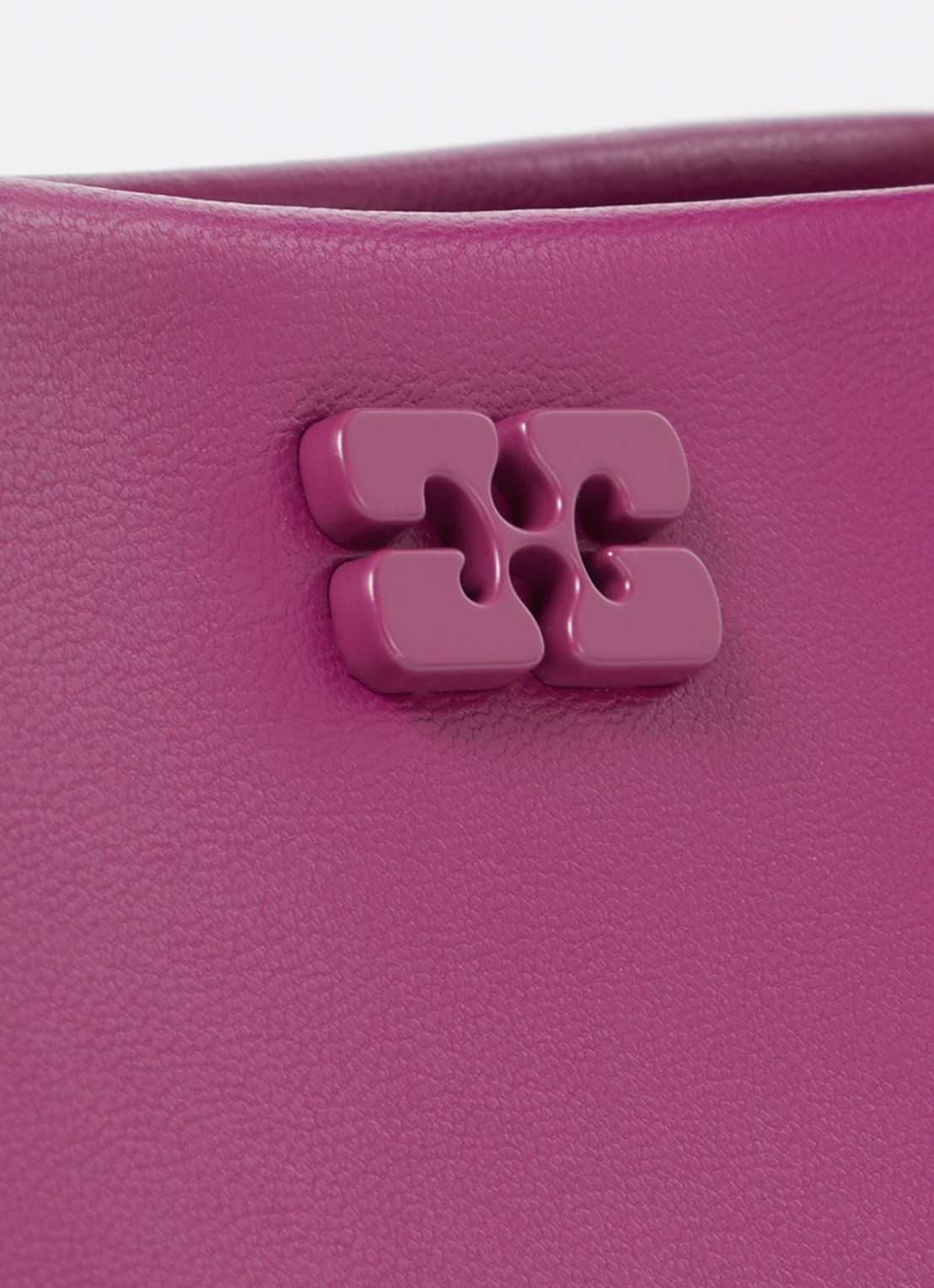 Ganni Bou mini handtas met afneembare schouderriem - detail 3 donkerroze