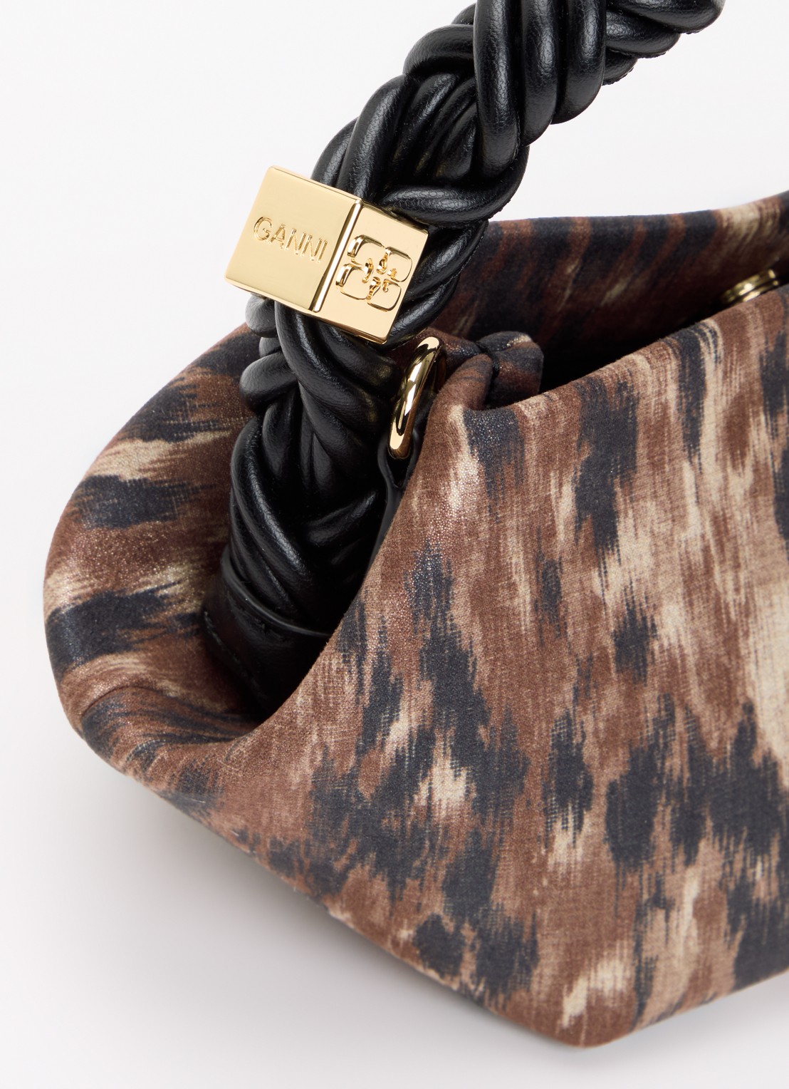 Ganni Bou Mini handtas met afneembare schouderriem - detail 5 bruin