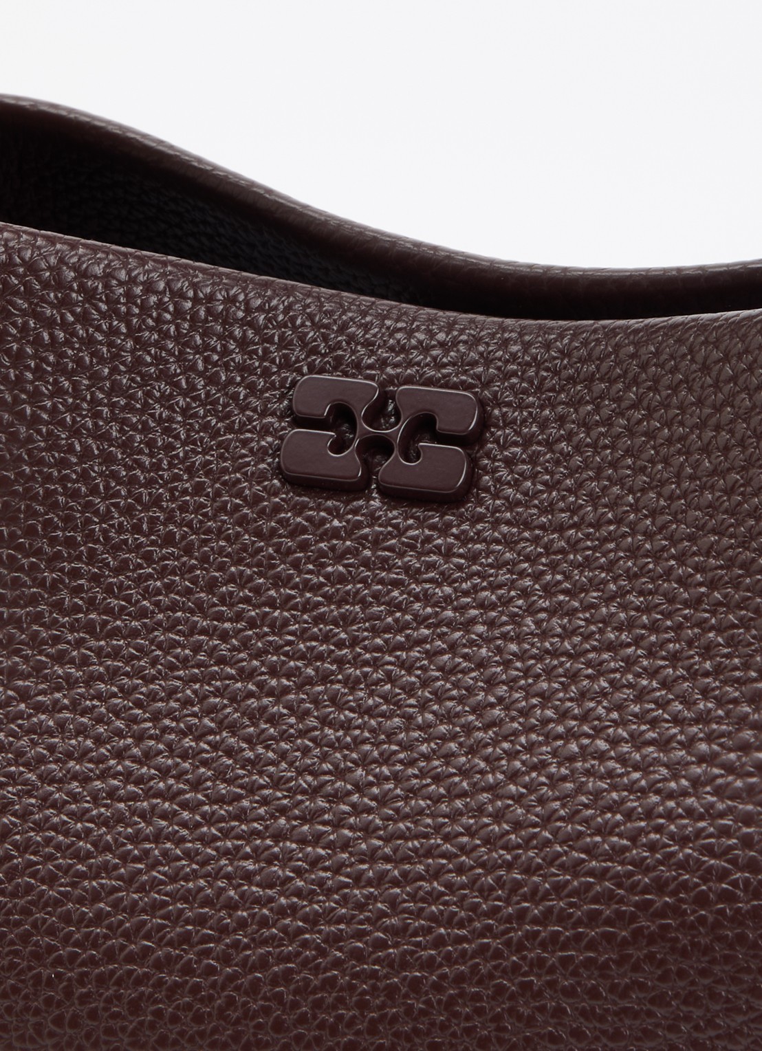Ganni Bou Mini handtas met afneembare schouderriem - detail 3 donkerbruin