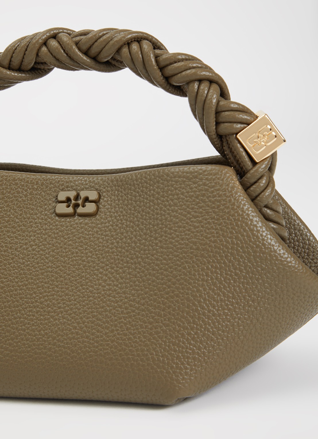 Ganni Bou Mini handtas met afneembare schouderriem - detail 4 mosgroen