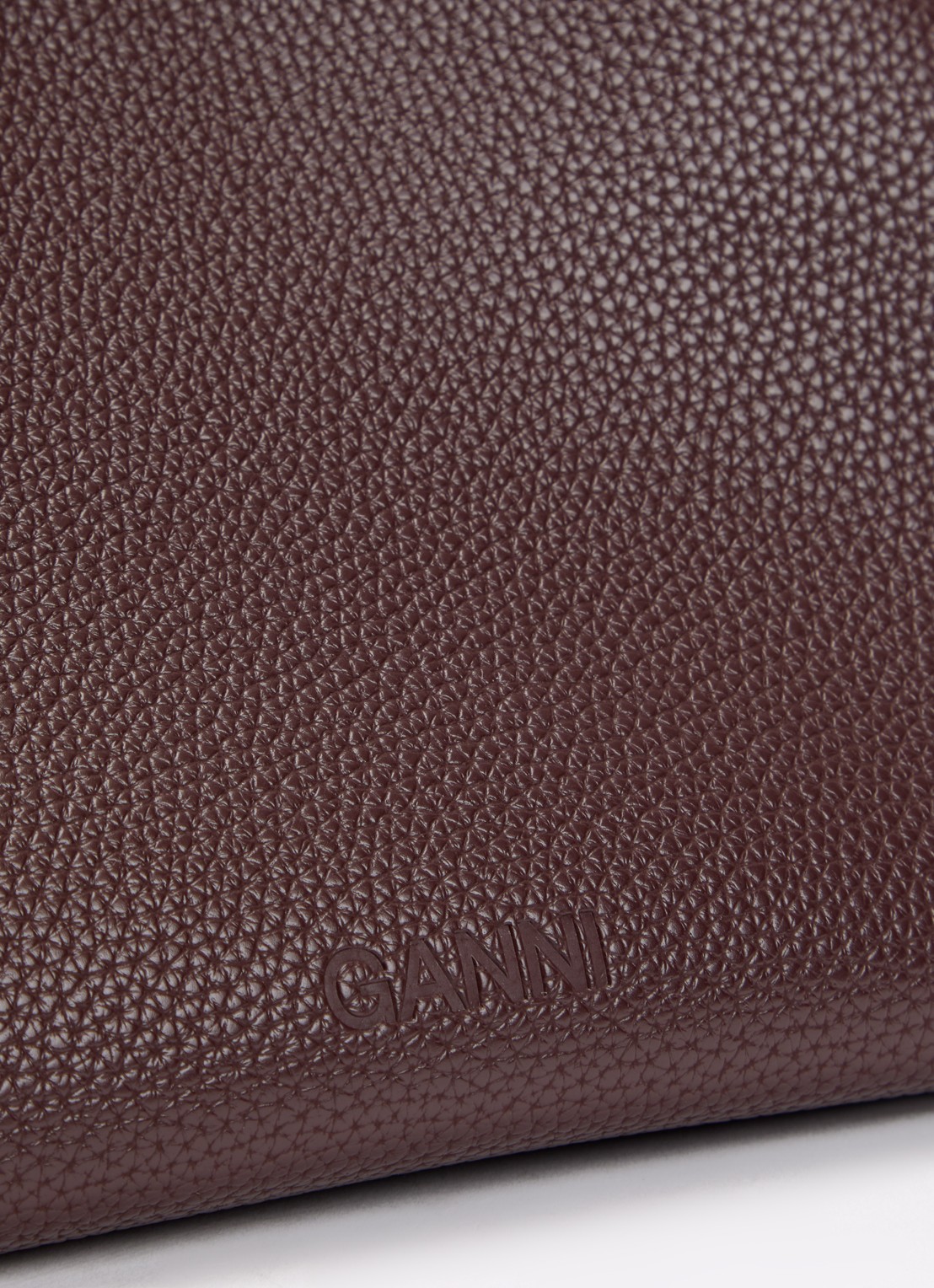 Ganni Bou Small handtas met afneembare schouderriem - detail 3 bordeauxrood