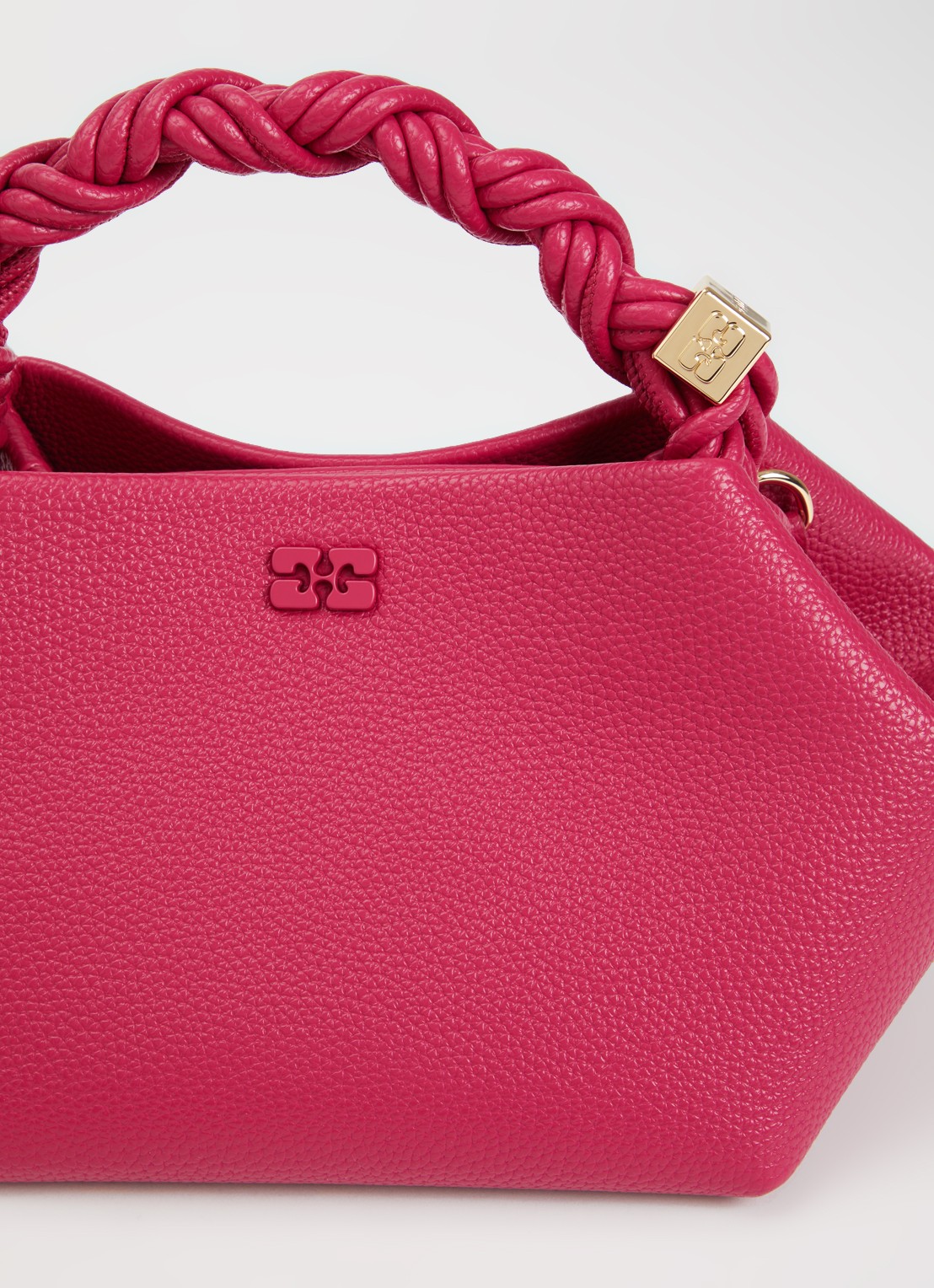 Ganni Bou Small handtas met afneembare schouderriem - detail 3 donkerroze