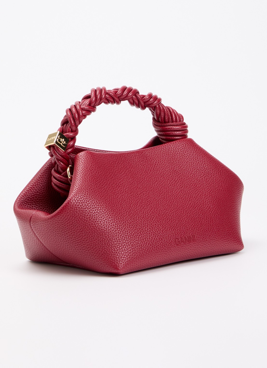Ganni Bou Small handtas met logo - achterkant 6 rood
