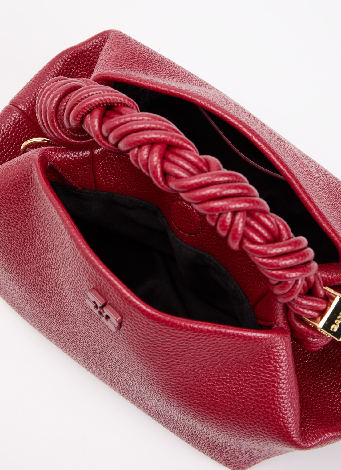 Ganni Bou Small handtas met logo - detail 2 rood