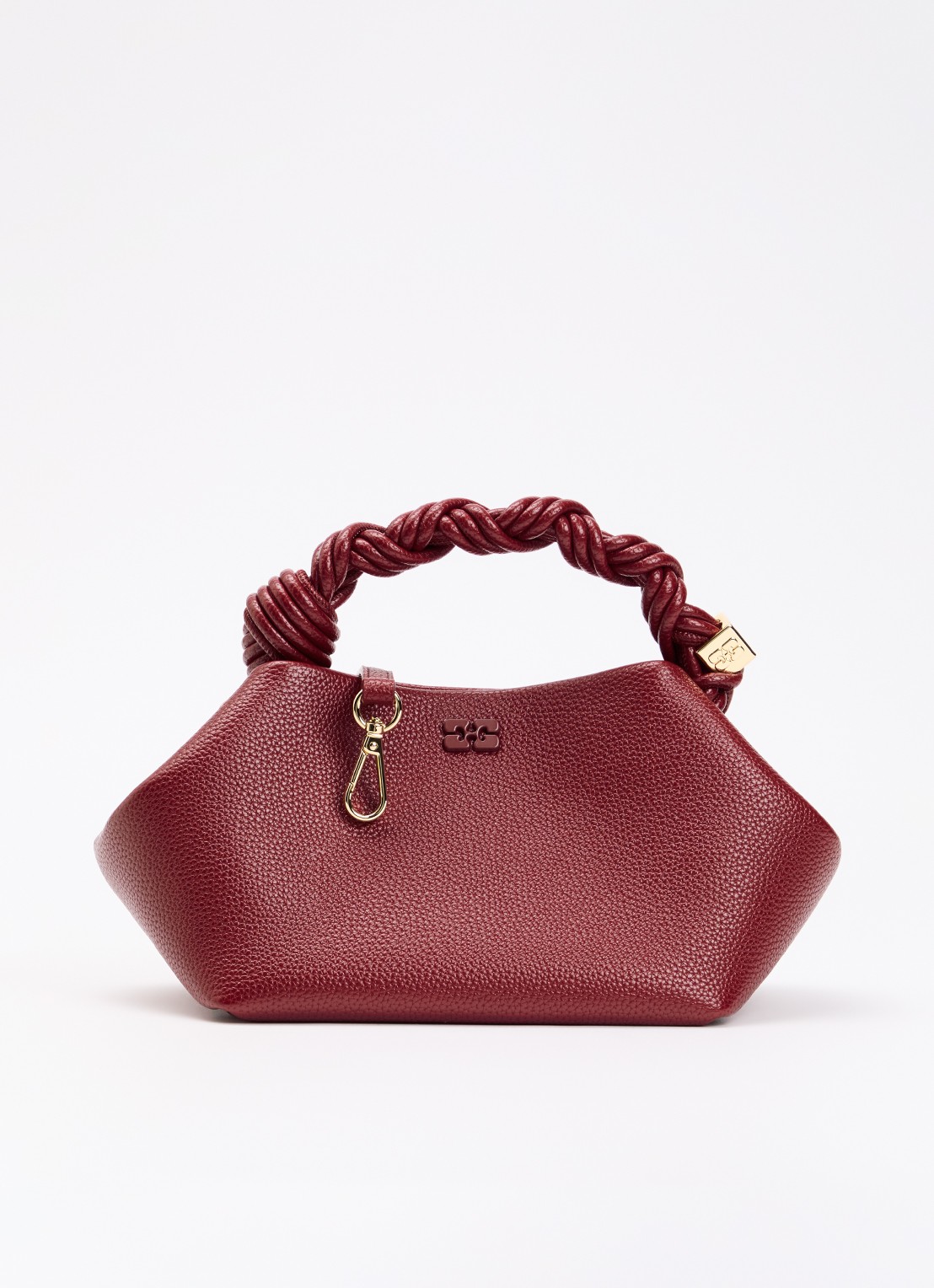 Ganni Bou Small handtas met logo - voorkant rood