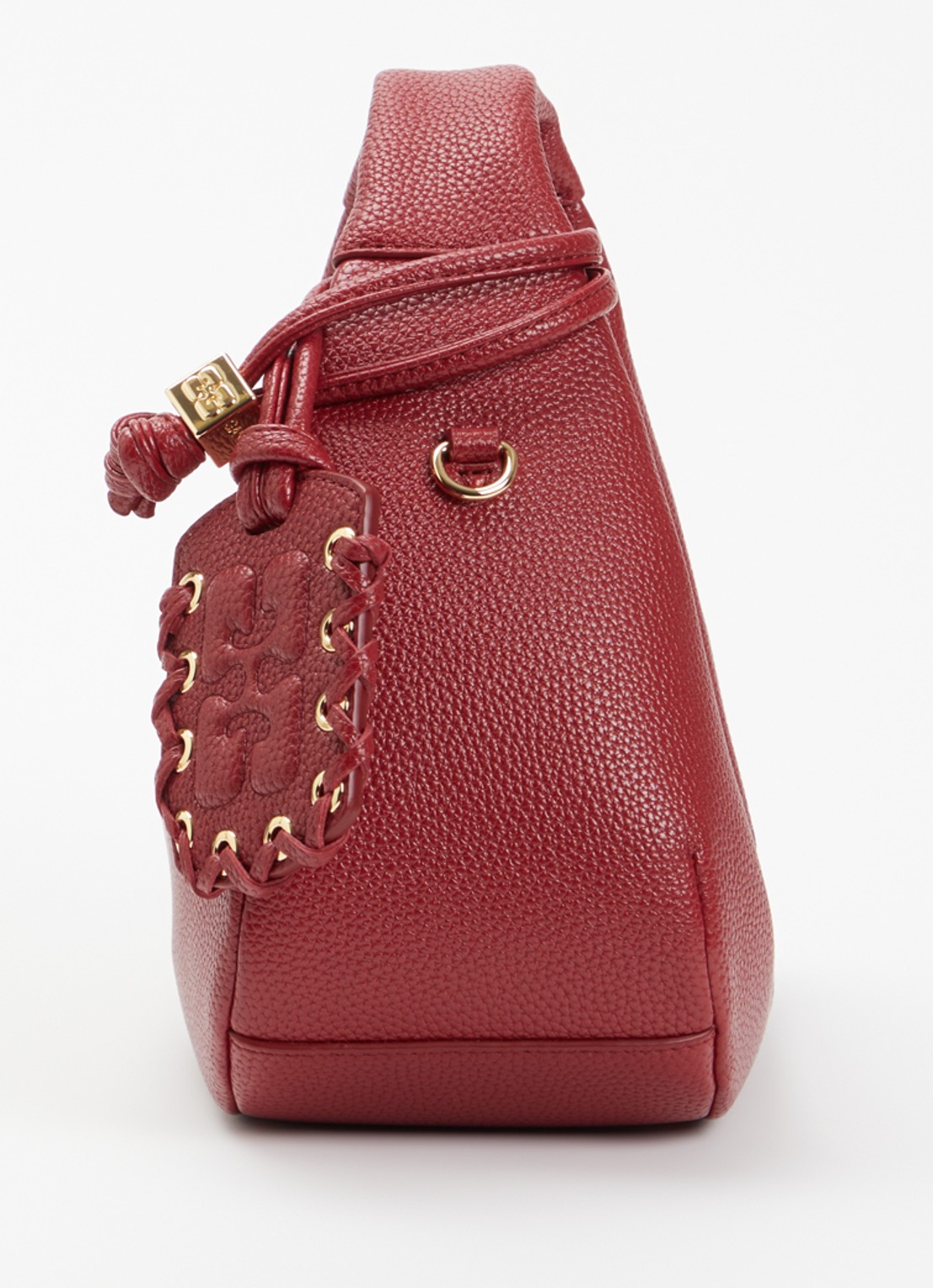 Ganni Hobo Mini handtas met afneembare schouderriem - detail 3 donkerrood