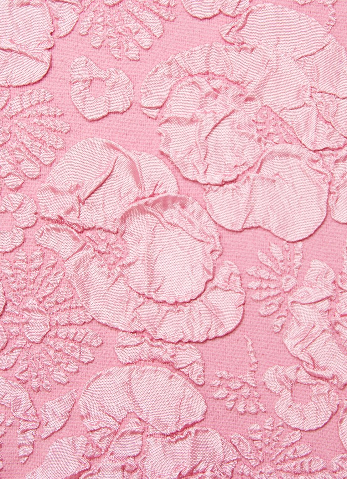 Ganni Mini jurk met structuur en pofmouw - detail 5 roze