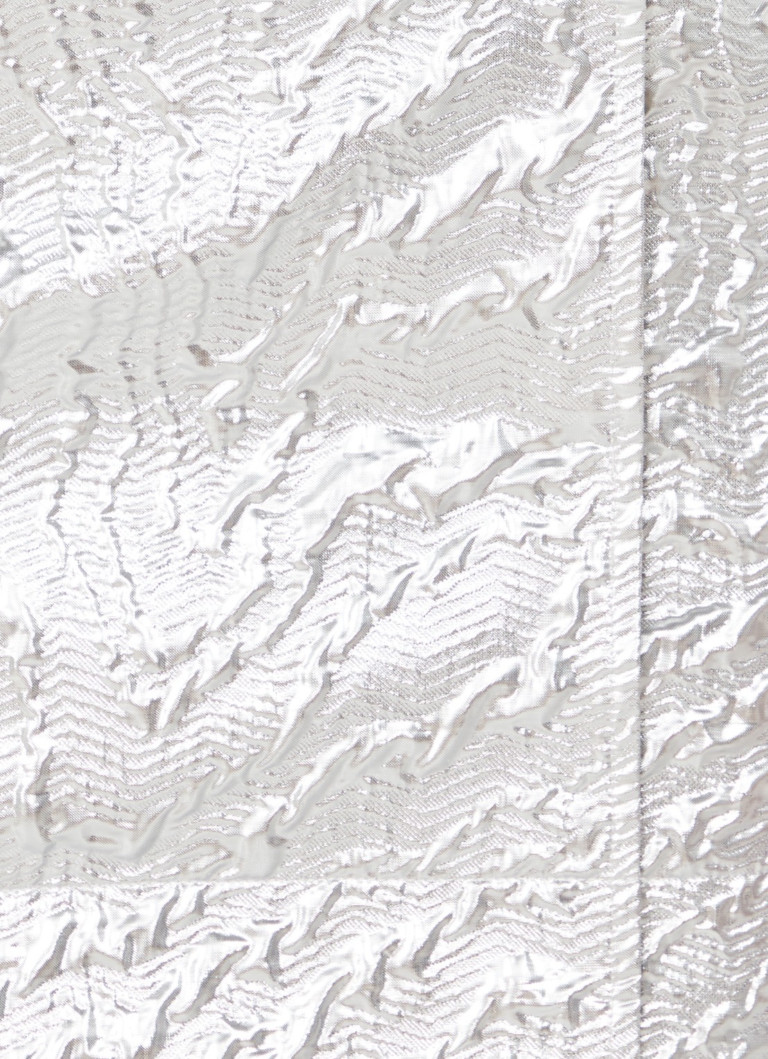 Ganni Mini wikkeljurk met metallic finish en structuur - detail 5 zilver