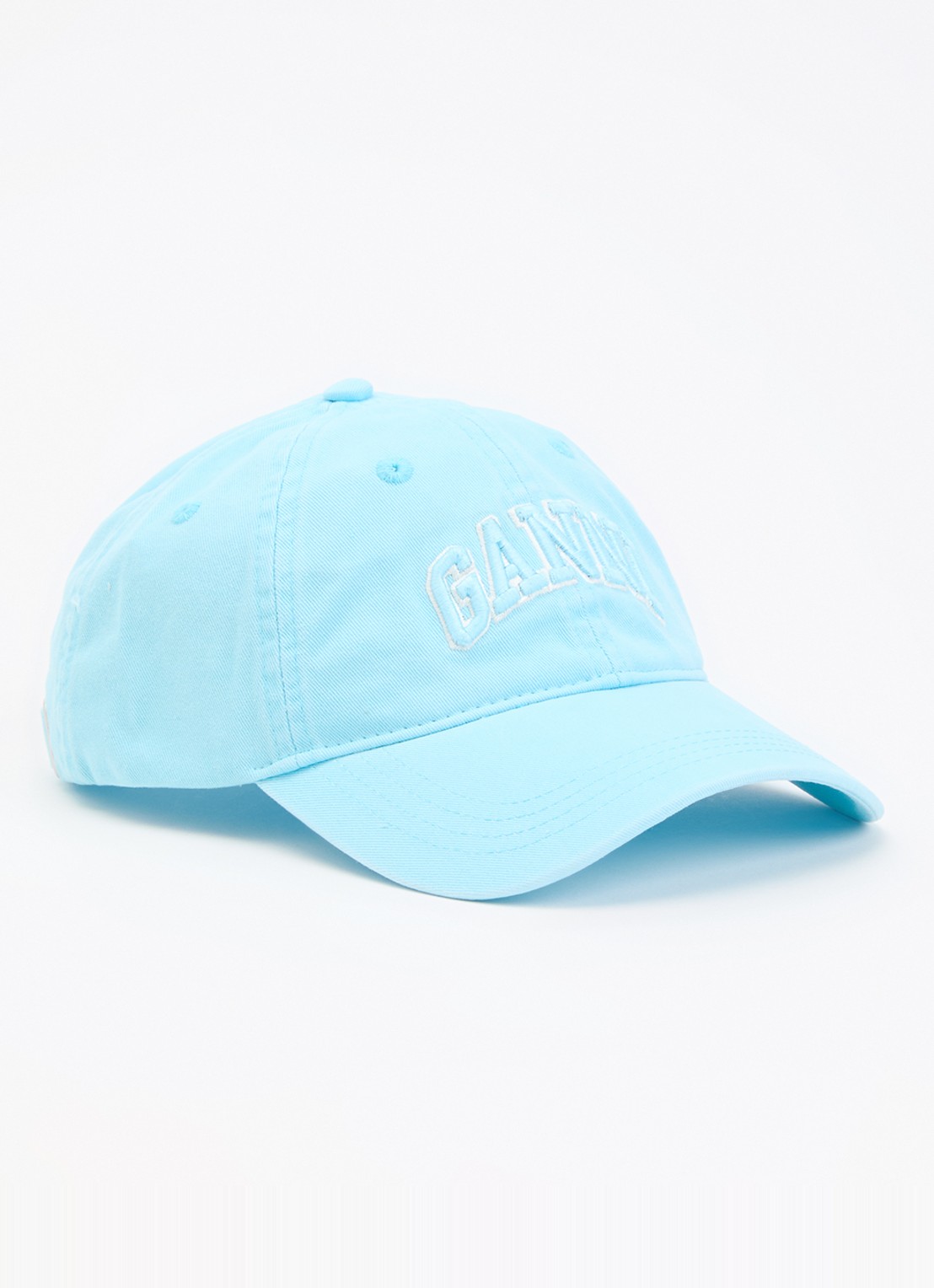 Ganni Pet met logoborduring  - voorkant 2 blauw
