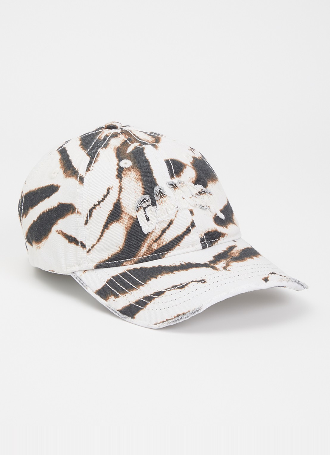 Ganni Pet met zebraprint en logoborduring  - voorkant zwart