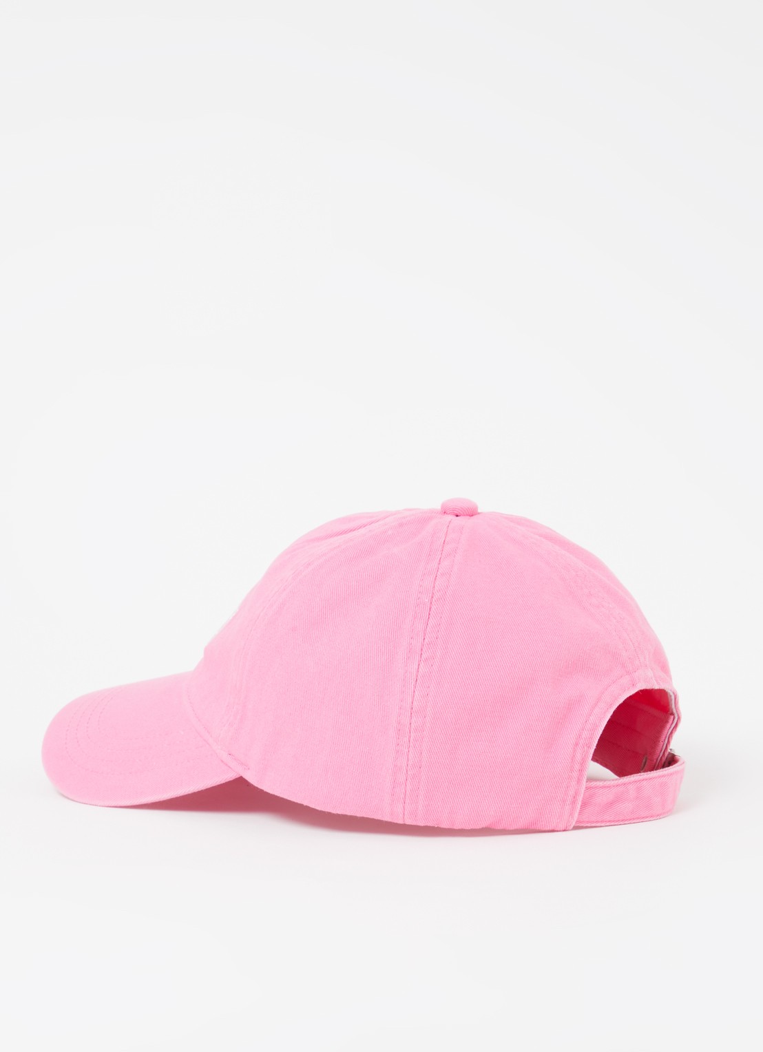 Ganni Pet van  katoen met logoborduring - detail 2 roze