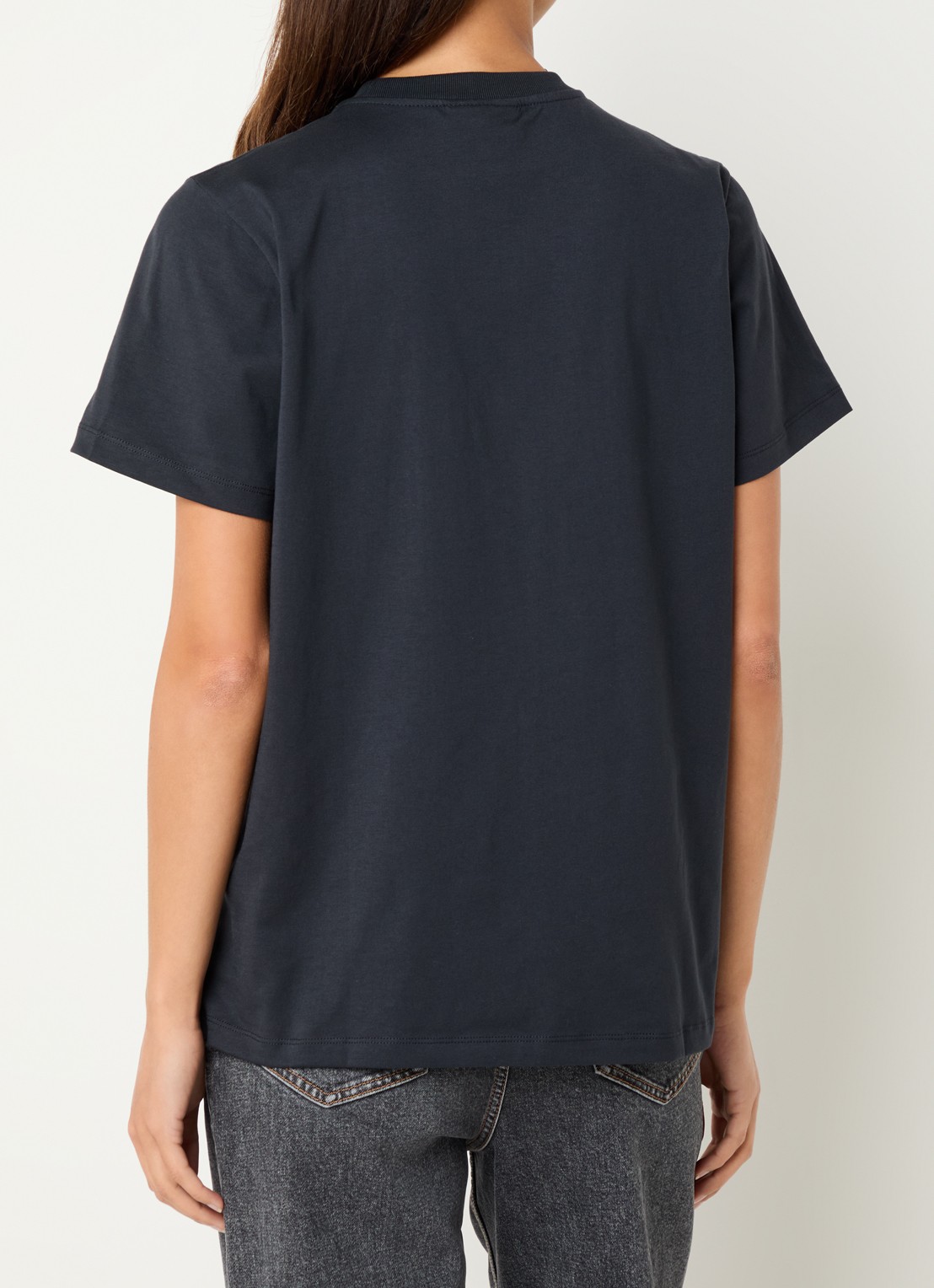 Ganni T-shirt met logoprint - achterkant 3 antraciet
