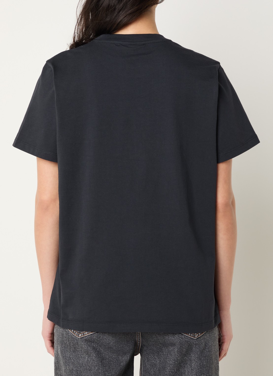 Ganni T-shirt met logoprint - achterkant 4 antraciet