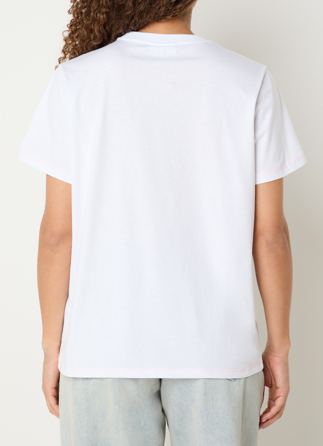 Ganni T-shirt met logoprint - achterkant 4 wit