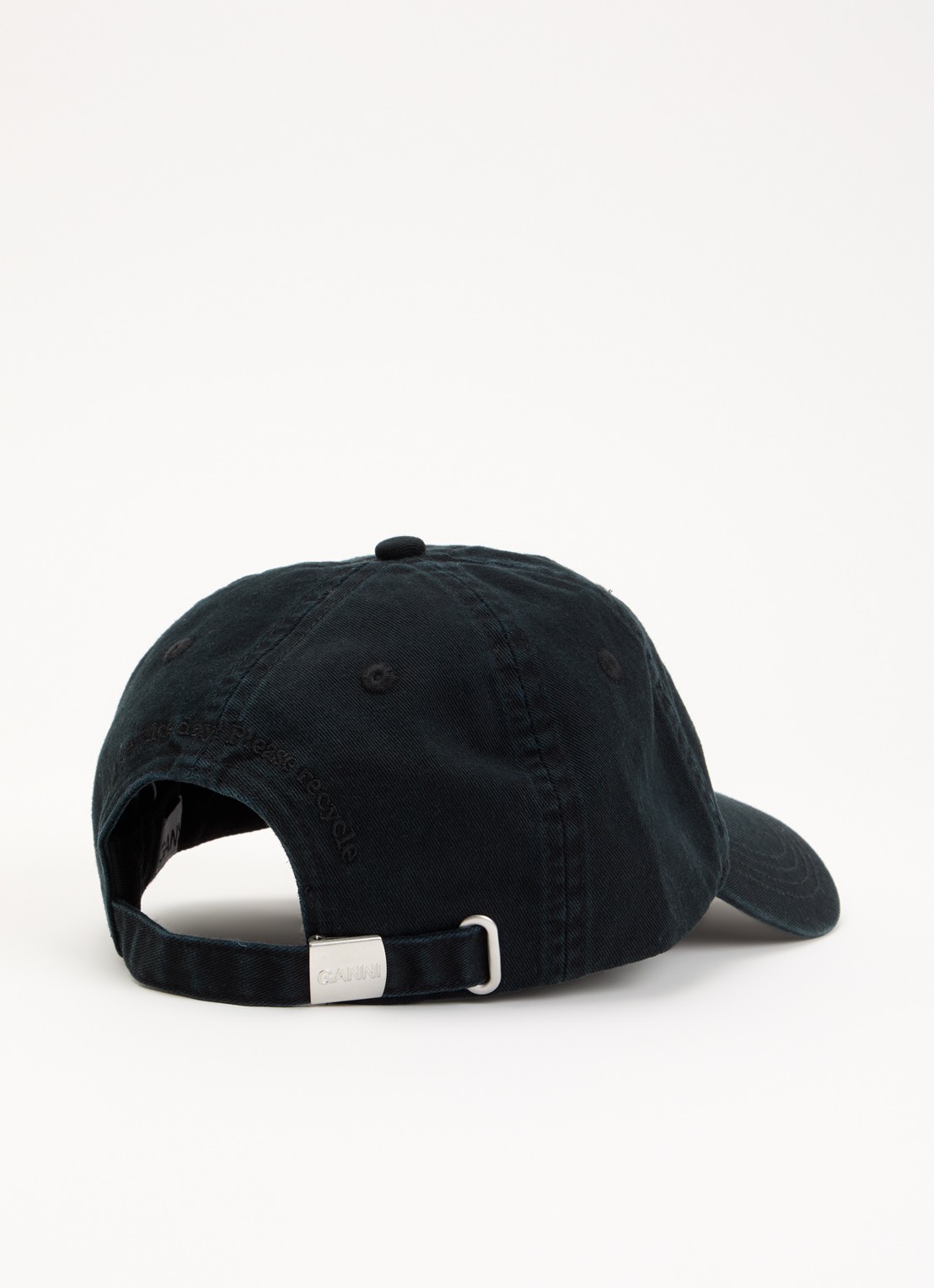 Ganni Washed pet van canvas - achterkant 2 zwart