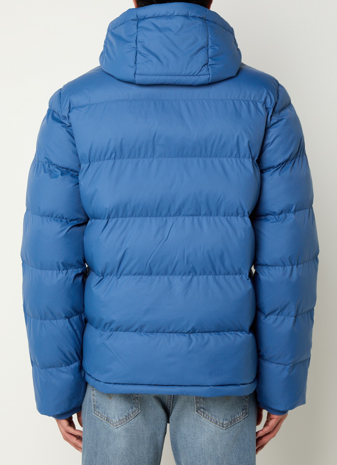 Gant Active Cloud puffer jack met afneembare capuchon en ritszakken - achterkant 3 blauw