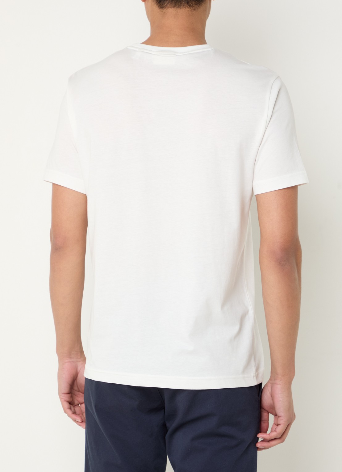 Gant College G T-shirt met logoprint - achterkant gebroken wit