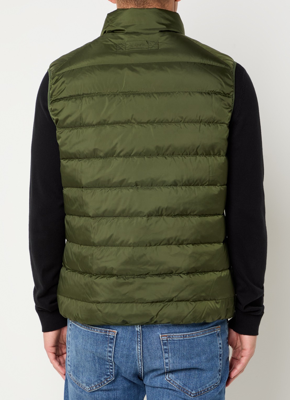 Gant Gewatteerde bodywarmer met ritszakken - achterkant 4 groen
