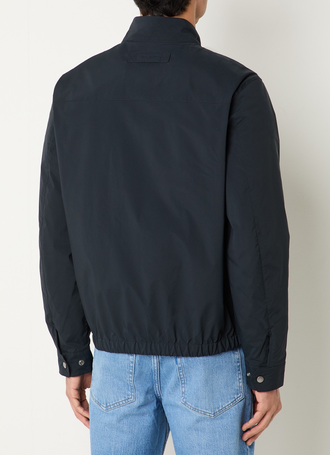 Gant Harrington jack met logo en steekzakken - achterkant zwart