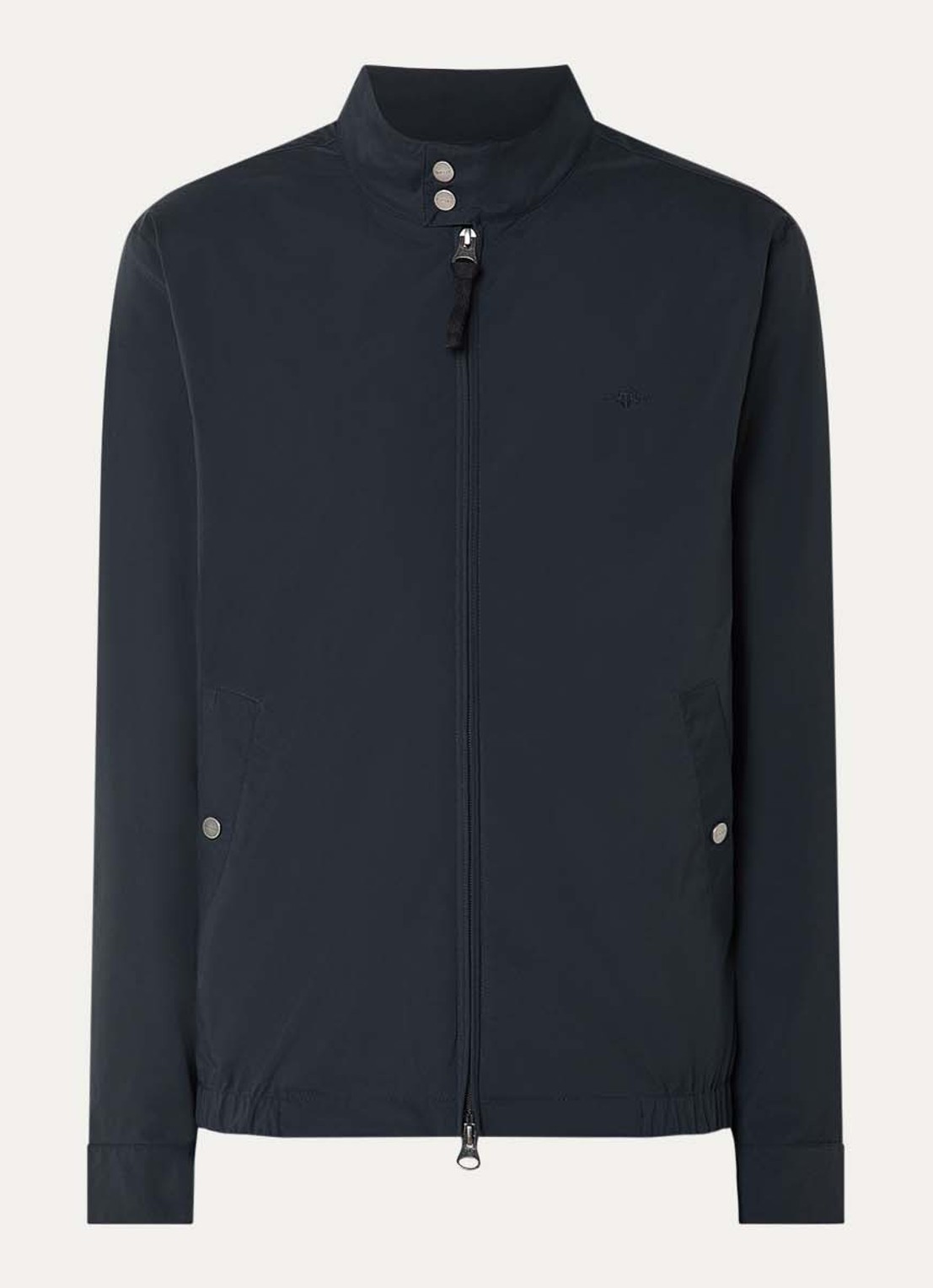 Gant Harrington jack met logo en steekzakken - voorkant 3 zwart