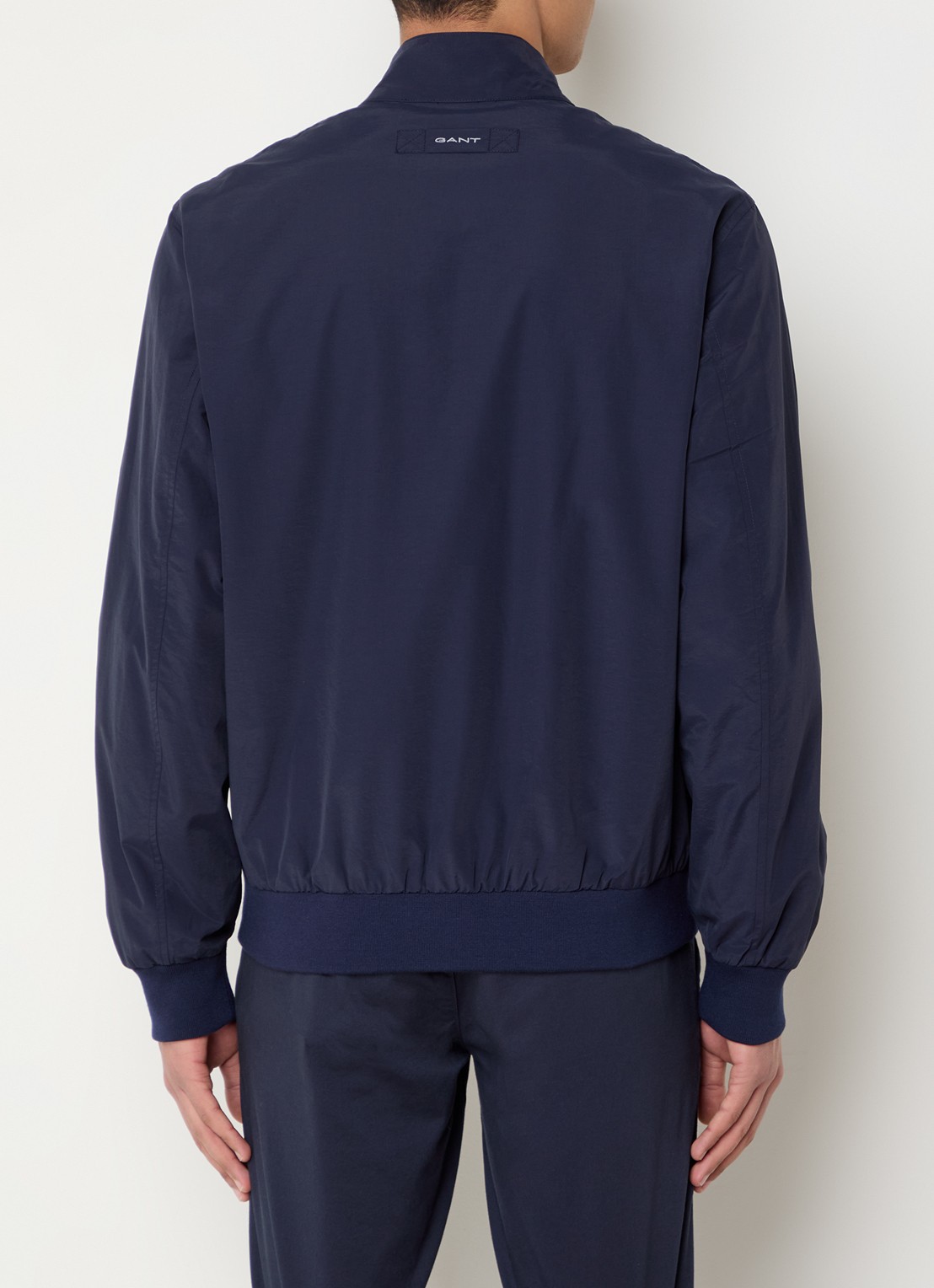 Gant Harrington reversible jack met logoborduring - achterkant 2 donkerblauw