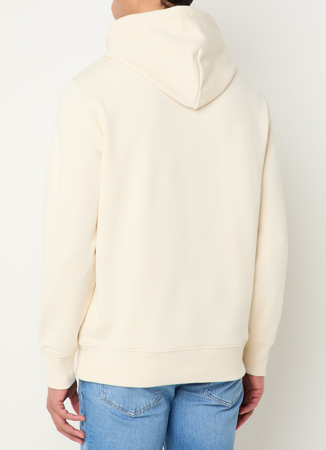Gant Hoodie met logoborduring - achterkant 3 creme