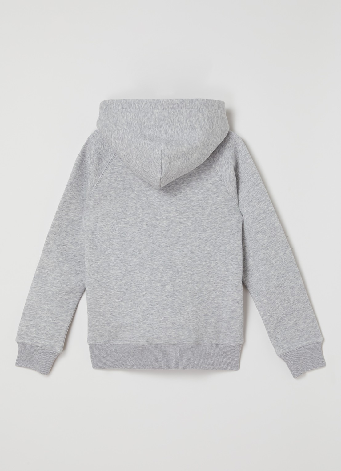 Gant Hoodie met logoborduring  - voorkant 2 grijsmele