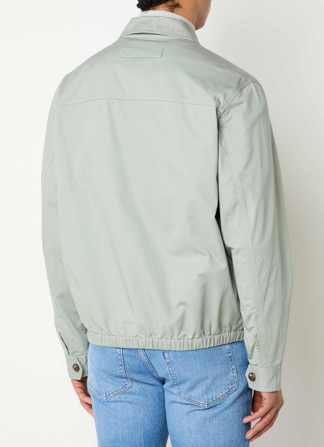 Gant Jack met logo en steekzakken - achterkant 3 lindegroen