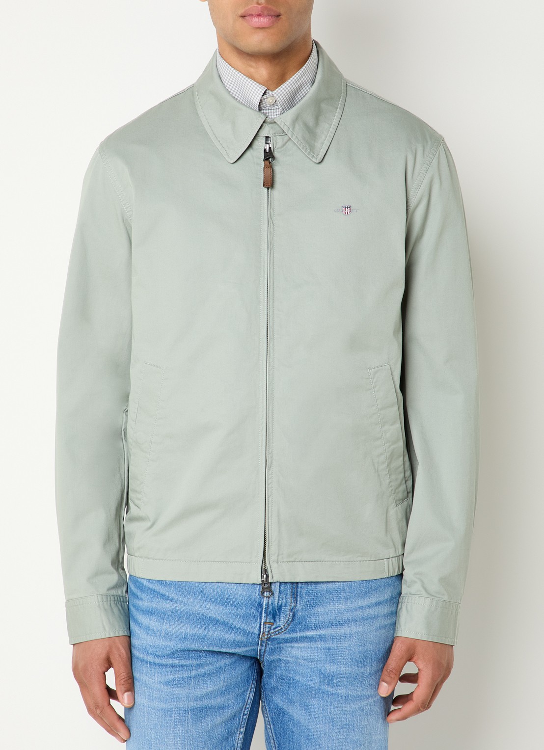 Gant Jack met logo en steekzakken - detail 4 lindegroen