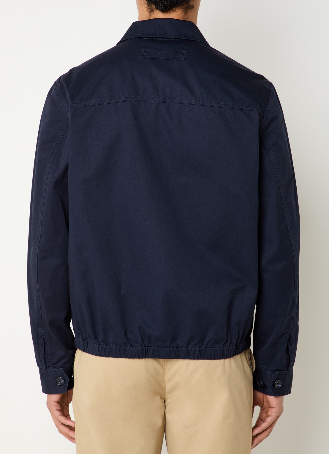 Gant Jack met logo en steekzakken - achterkant donkerblauw
