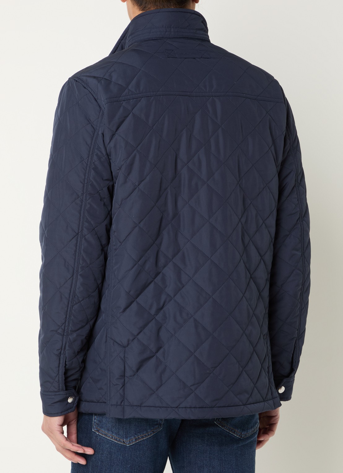 Gant Jack met quilt patroon met klepzakken - achterkant 4 donkerblauw