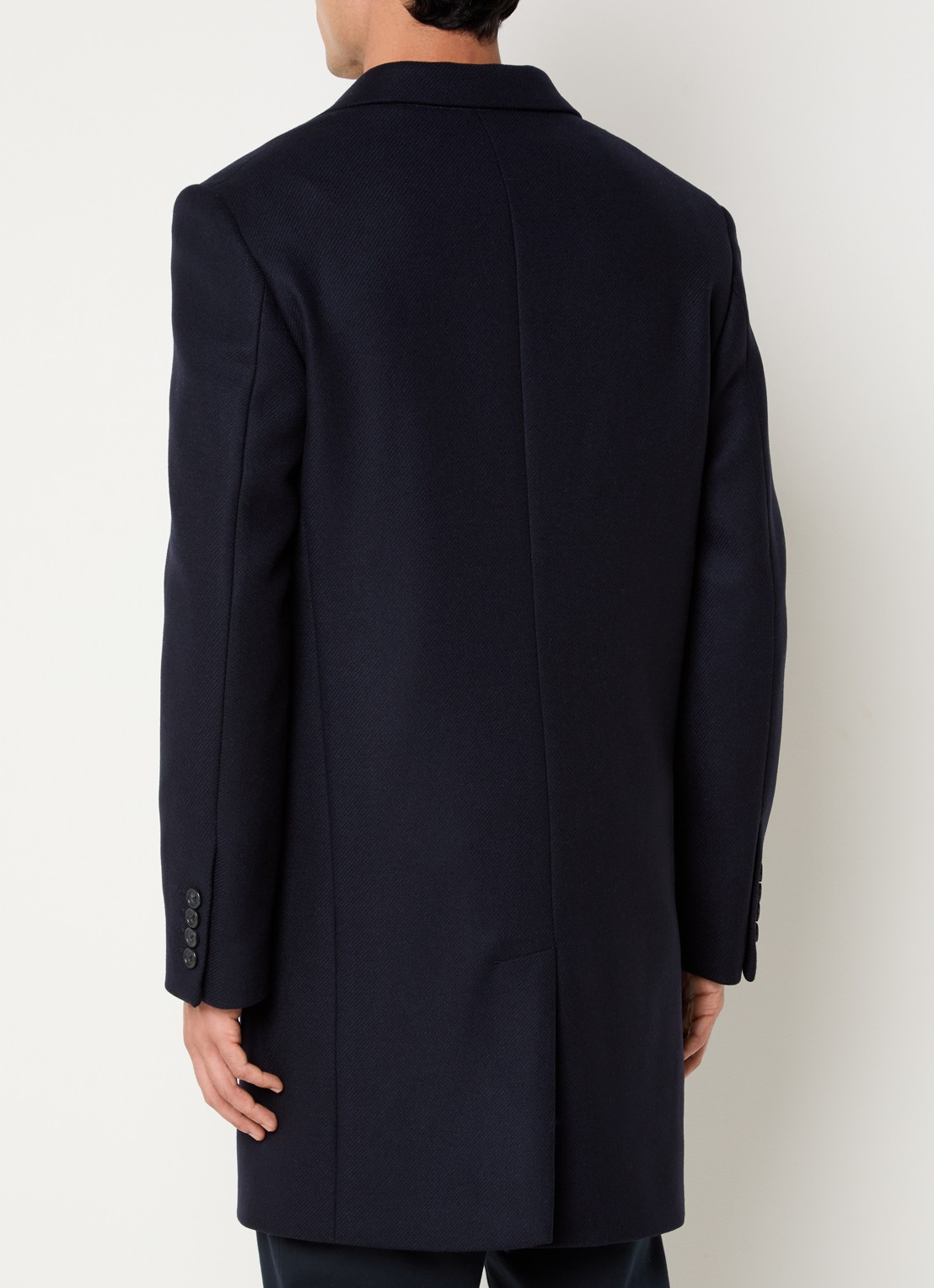 Gant Mantel in kasjmierblend met klepzakken - achterkant 4 donkerblauw