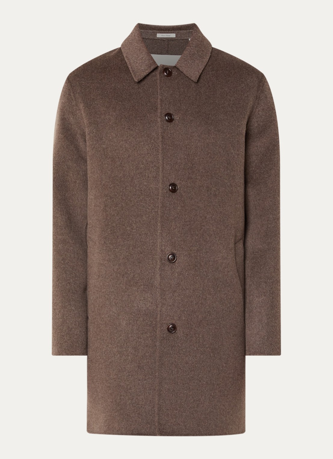 Gant Mantel in wolblend met steekzakken - voorkant donkerbeige