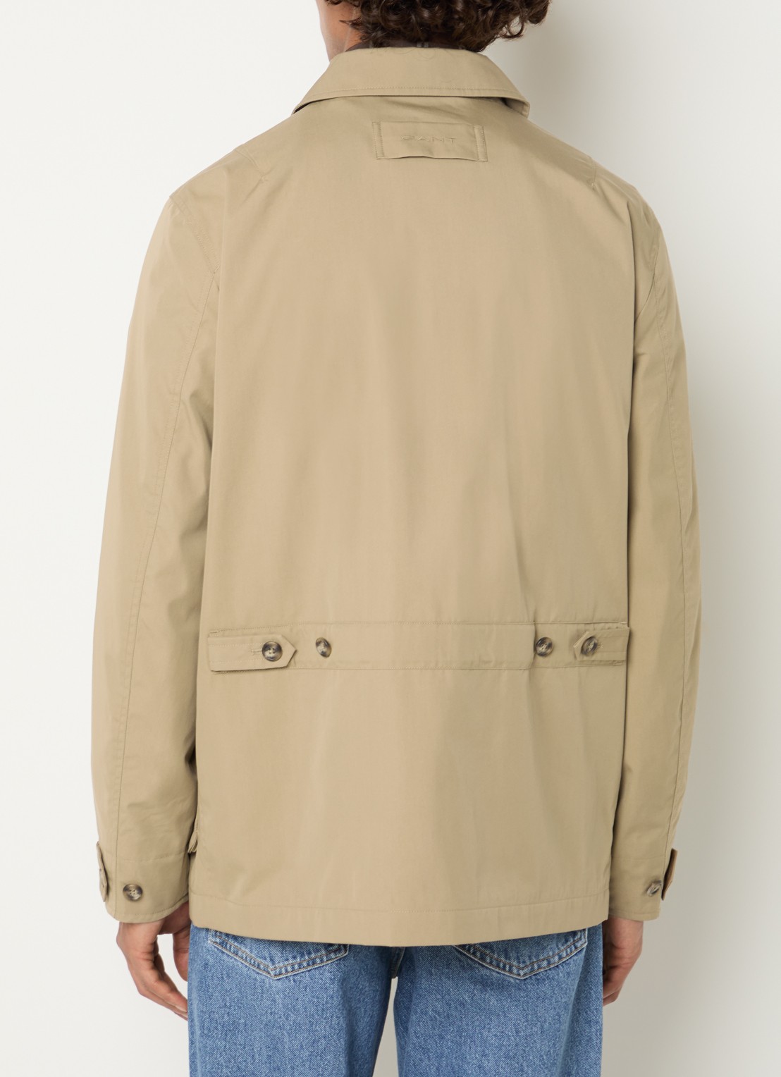 Gant Mantel met klepzakken - achterkant taupe