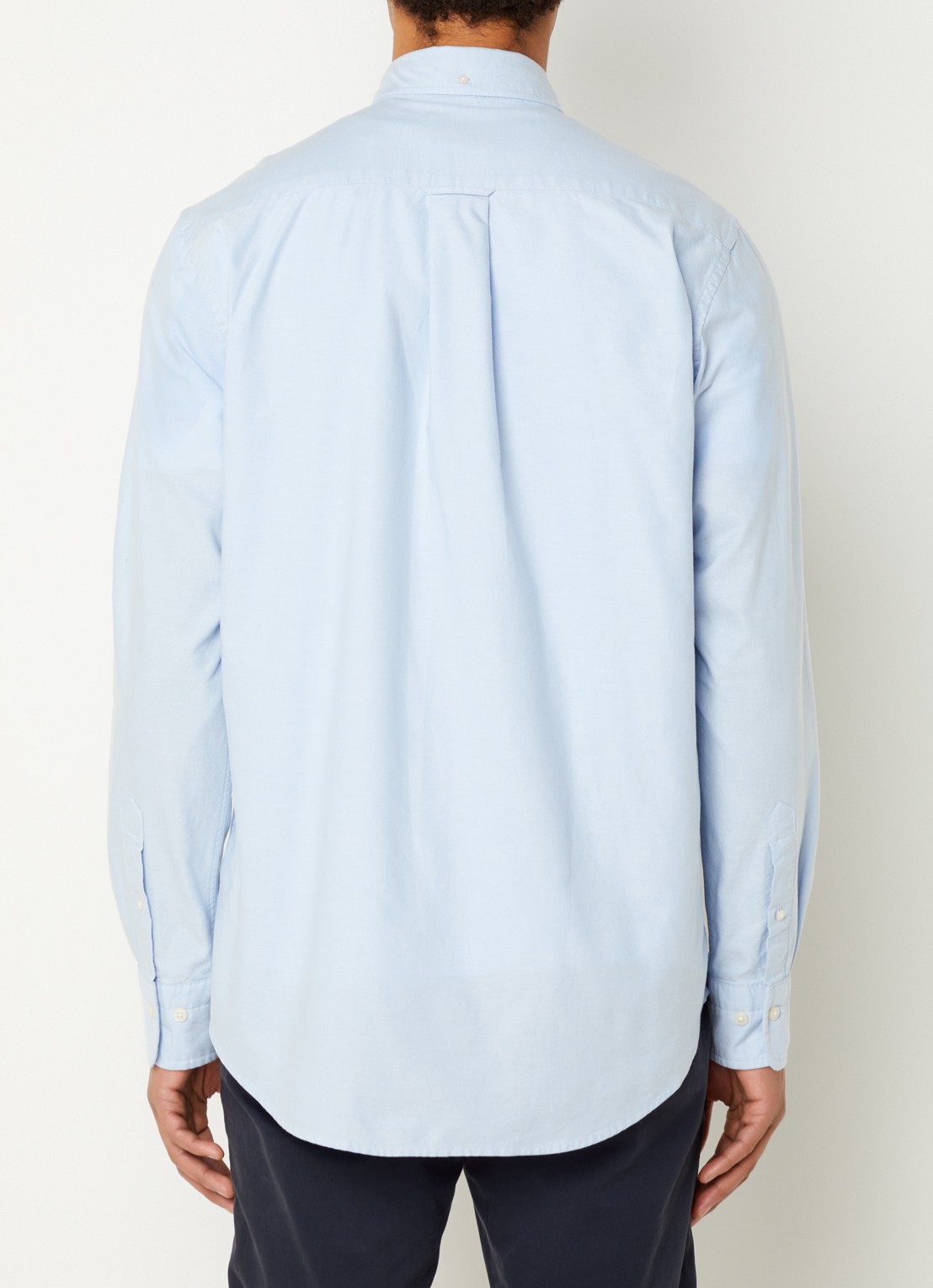 Gant Reg Oxford regular fit overhemd met borstzak  - achterkant lichtblauw