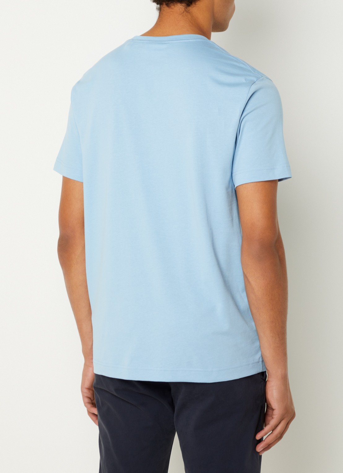 Gant Reg Shield t-shirt met logo - achterkant 4 lichtblauw