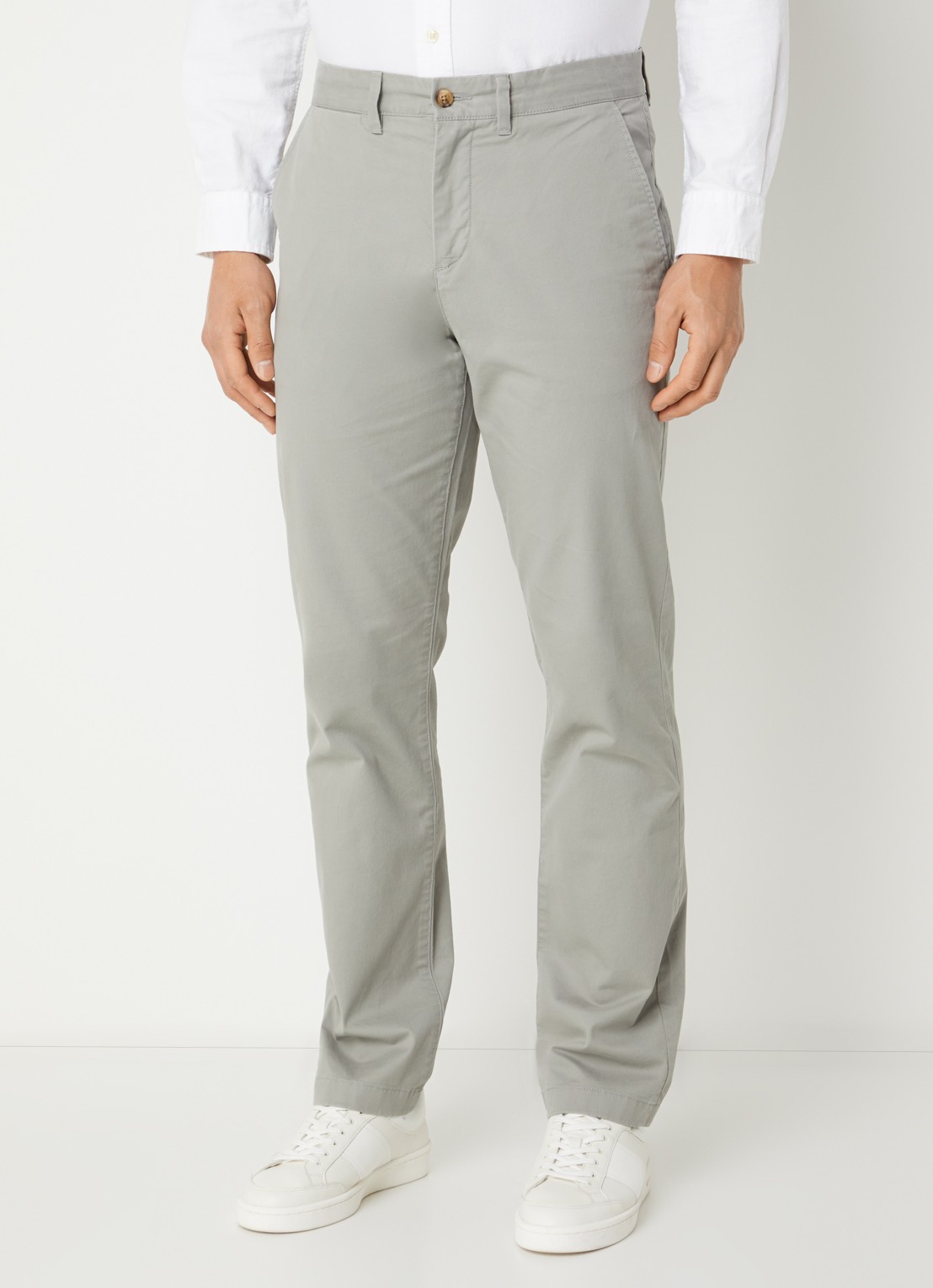 Gant Regular fit chino met steekzakken - detail 4 lichtgrijs
